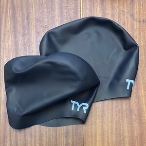 COPY - TYR Black Swim Caps
